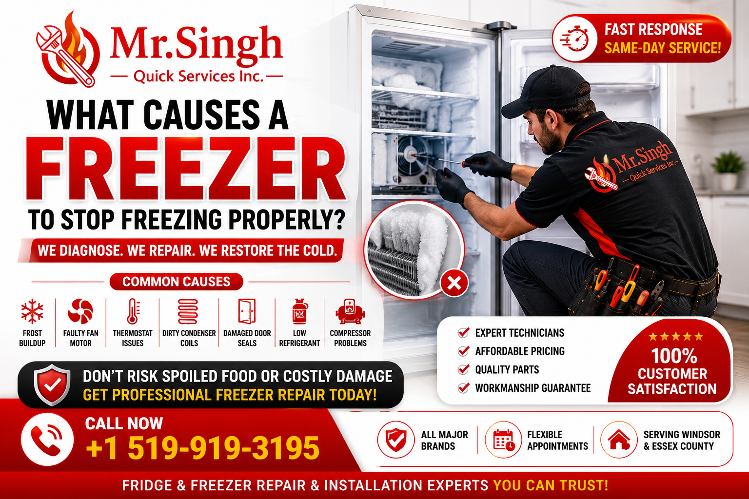 What Causes a Freezer to Stop Freezing Properly? | Mr. Singh Quick Services