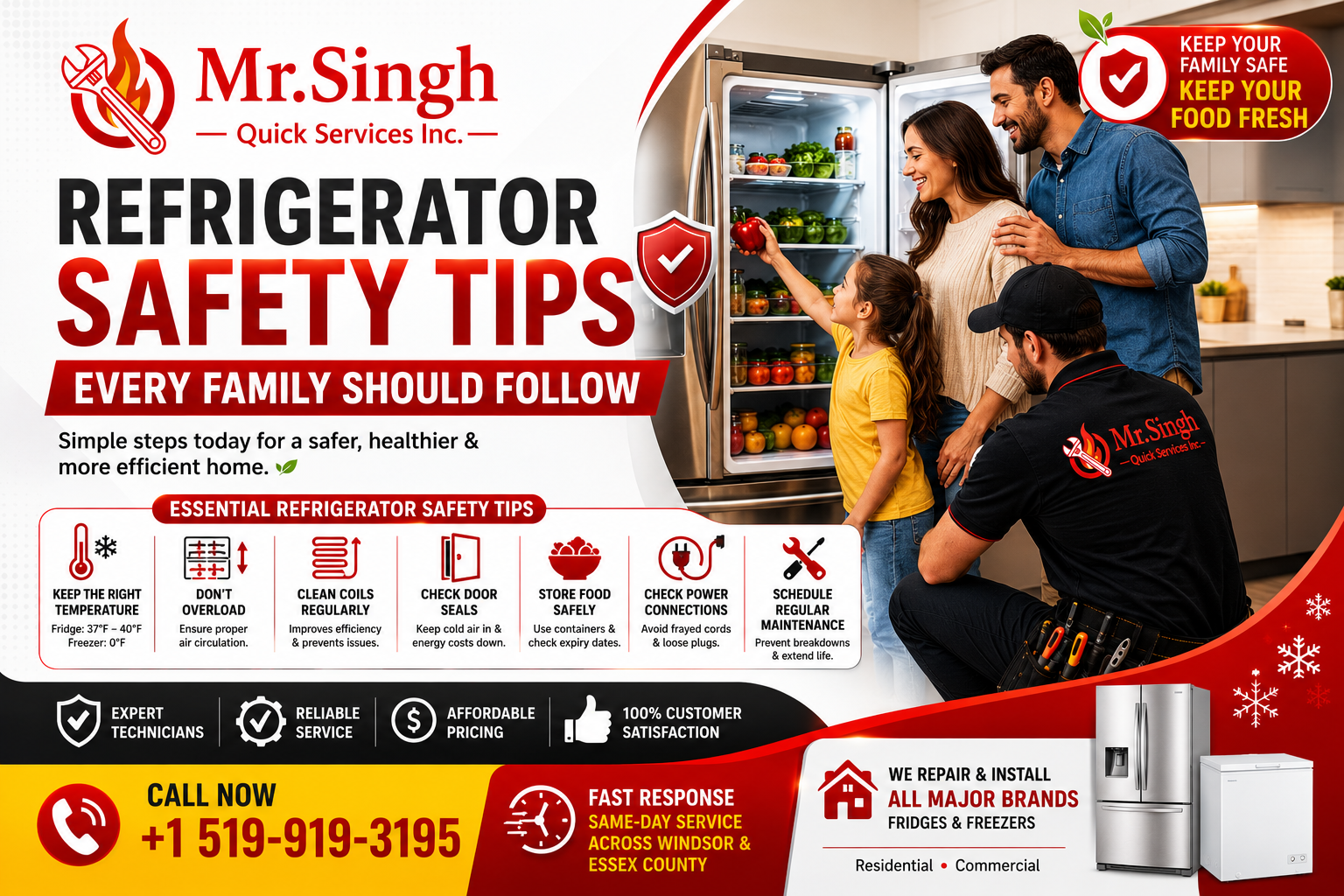Refrigerator Safety Tips Every Family Should Follow | Mr. Singh Quick Services