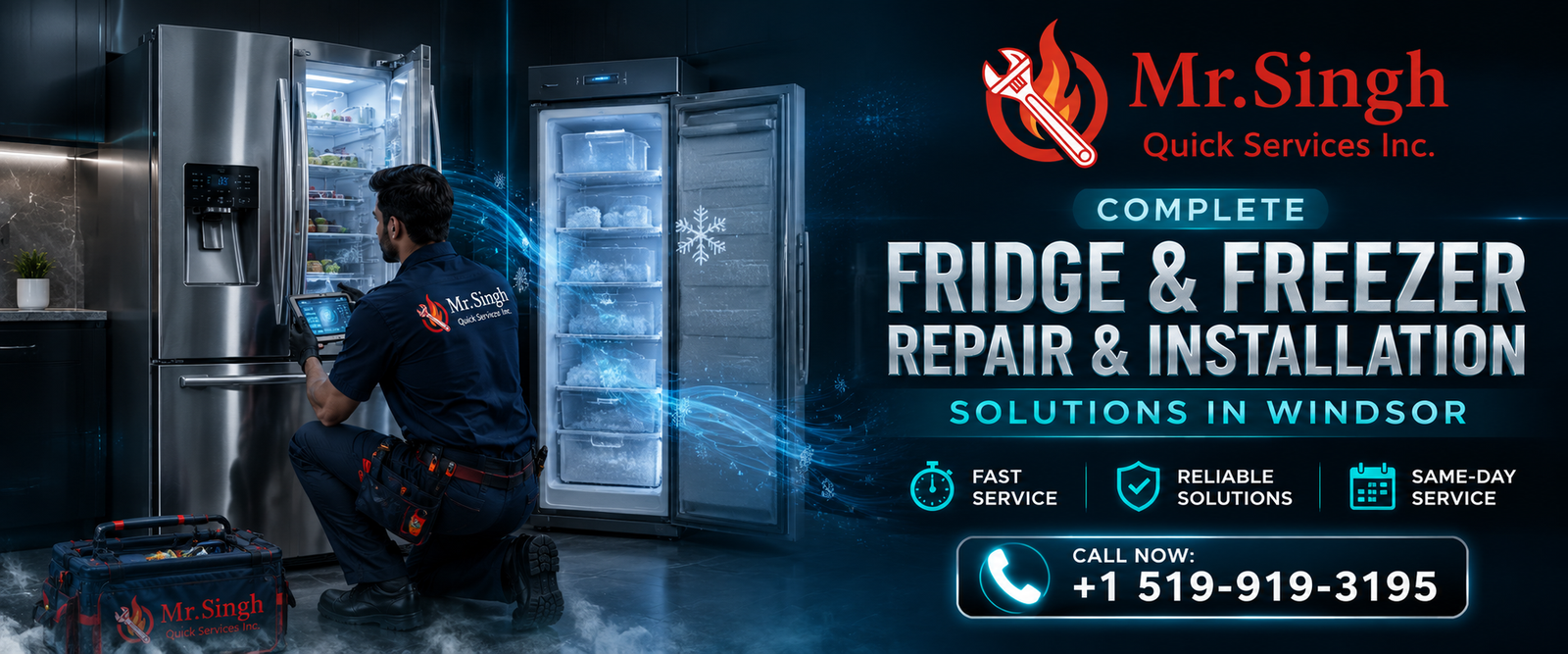 Complete Fridge & Freezer Repair & Installation Solutions in Windsor | Mr. Singh Quick Services