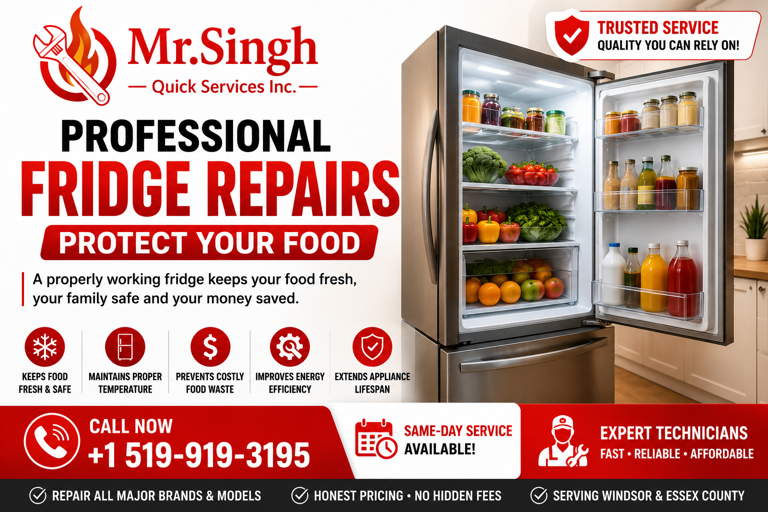 How Professional Freezer Repairs Protect Your Food | Mr. Singh Quick Services