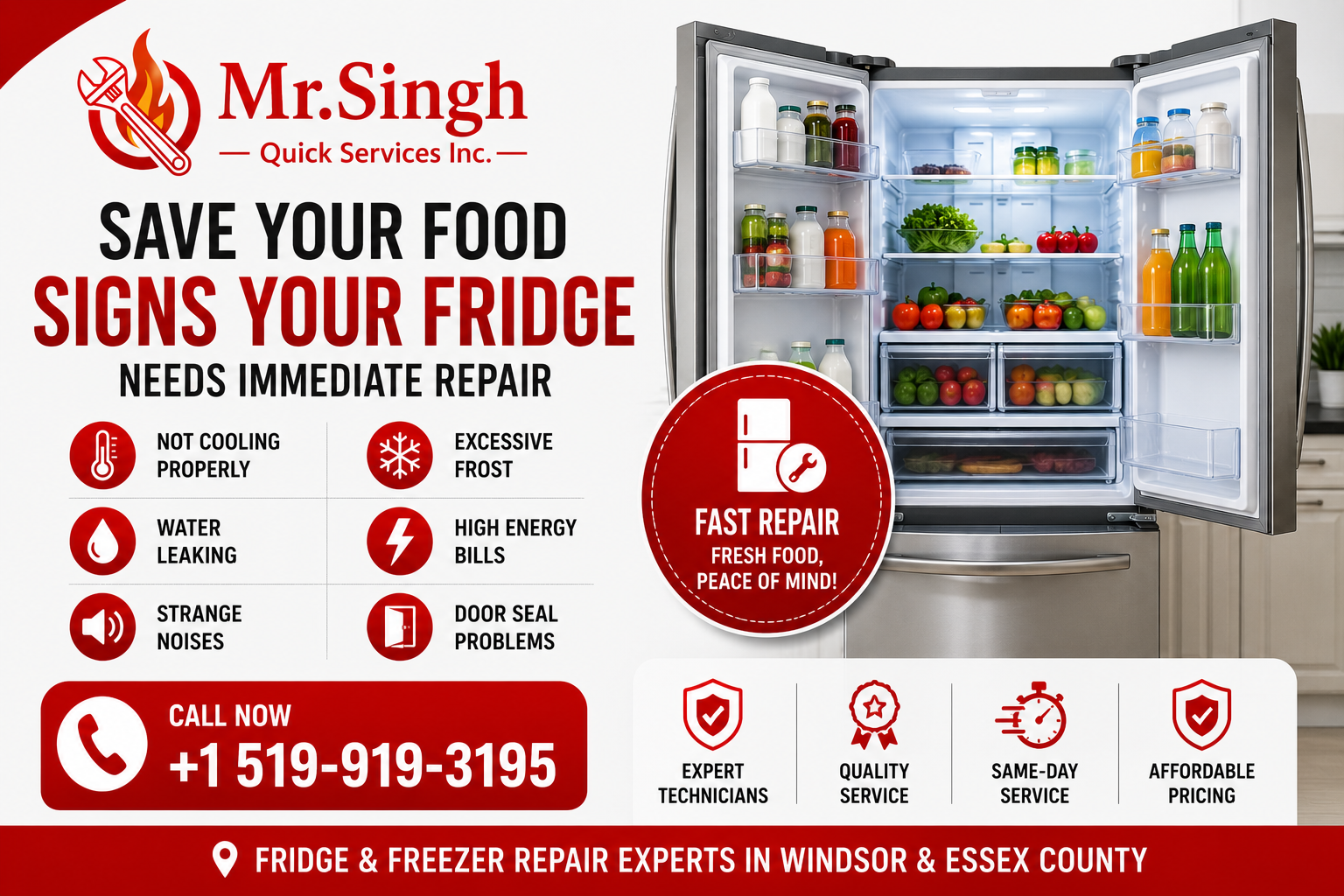 Save Your Food: Signs Your Fridge Needs Immediate Repair | Mr. Singh Quick Services