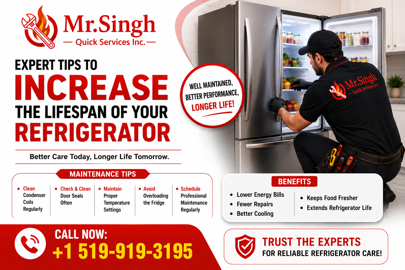 Expert Tips to Increase the Lifespan of Your Refrigerator | Mr. Singh Quick Services