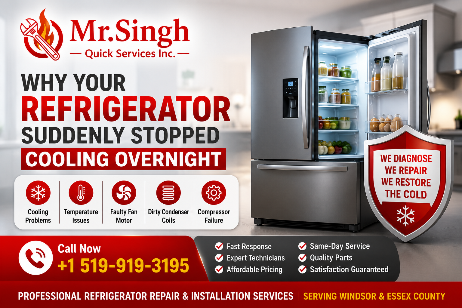 Why Your Refrigerator Suddenly Stopped Cooling Overnight | Mr. Singh Quick Services