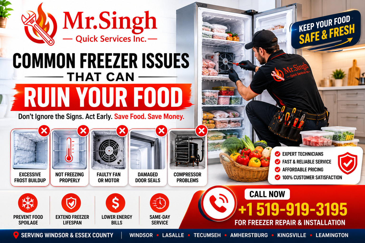 Common Freezer Issues That Can Ruin Your Food | Mr. Singh Quick Services