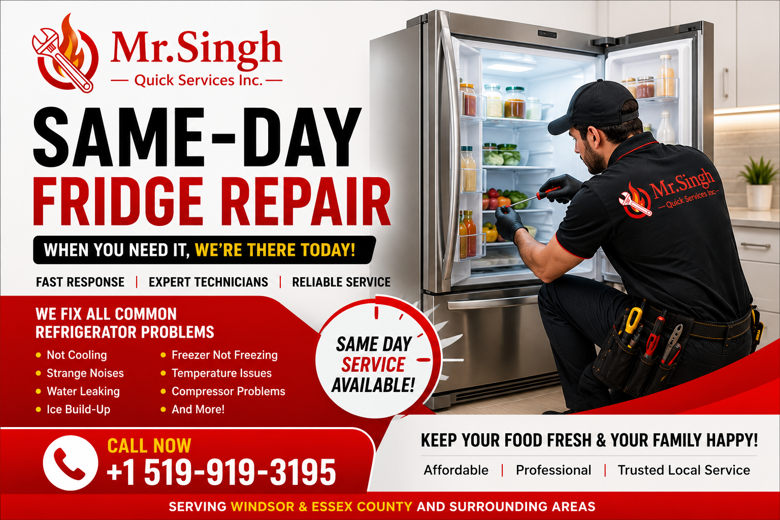 Same-Day Fridge Repair: When You Need Fast Appliance Service | Mr. Singh Quick Services