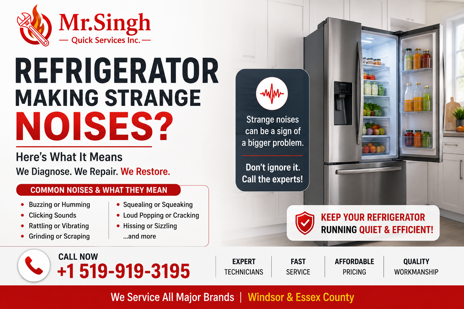 Refrigerator Making Strange Noises? Here's What It Means | Mr. Singh Quick Services
