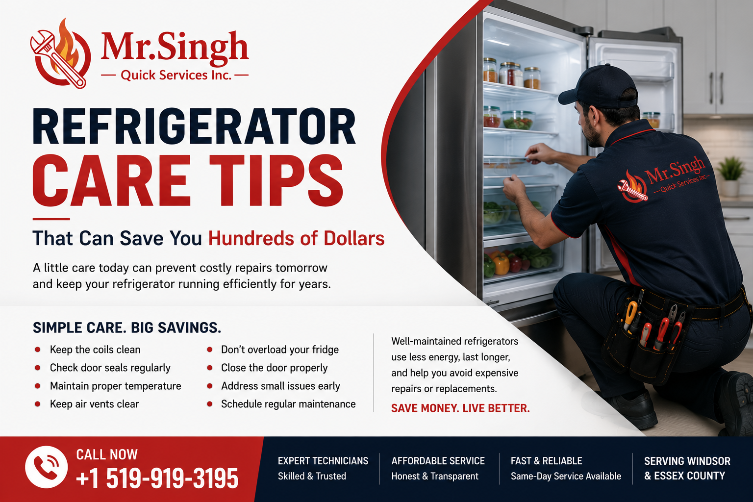 Refrigerator Care Tips That Can Save You Hundreds of Dollars | Mr. Singh Quick Services