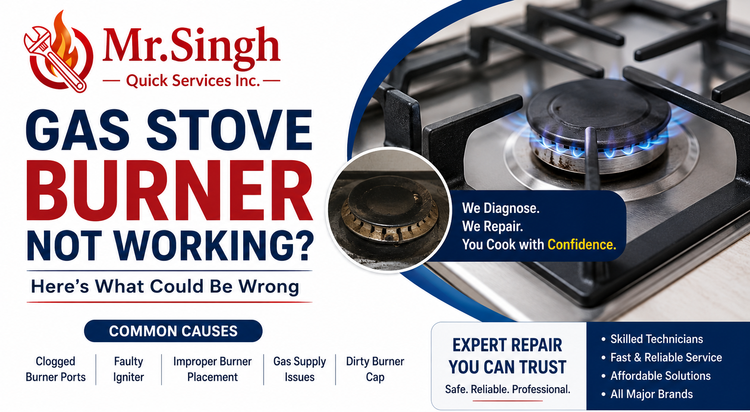 Gas Stove Burner Not Working? Here’s What Could Be Wrong | Mr. Singh Quick Services